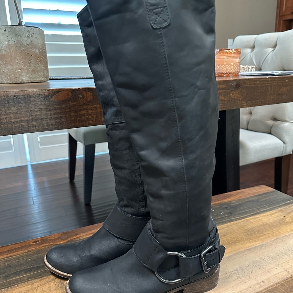 Steve Madden Black Knee High Boots